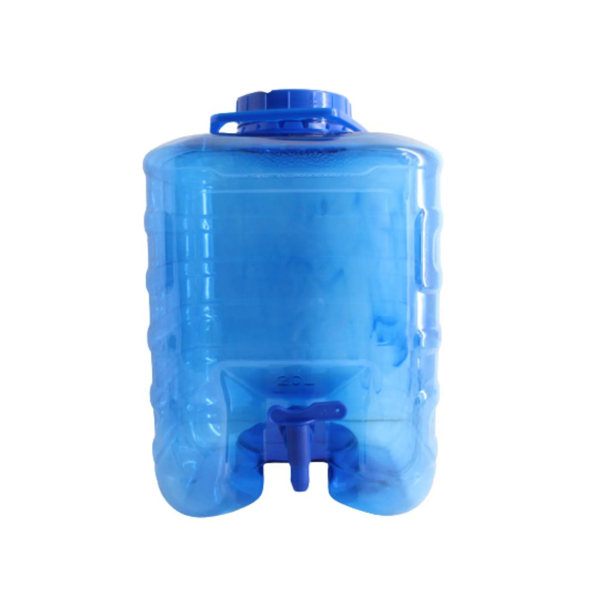 20L Plastic Water Dispenser with tap Square Blue