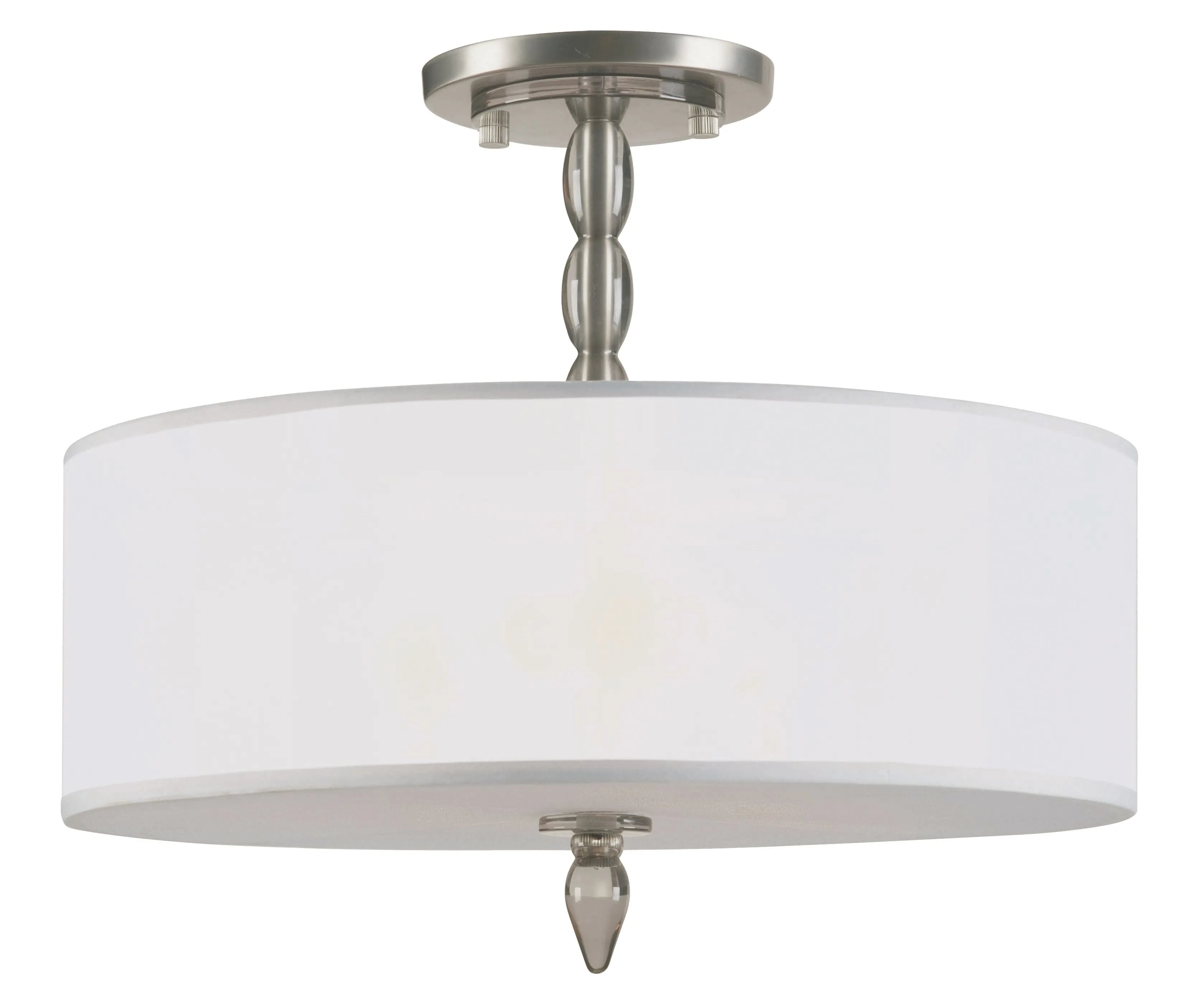 3 Light Satin Nickel Transitional  Modern Chandelier - C193-9505-SN