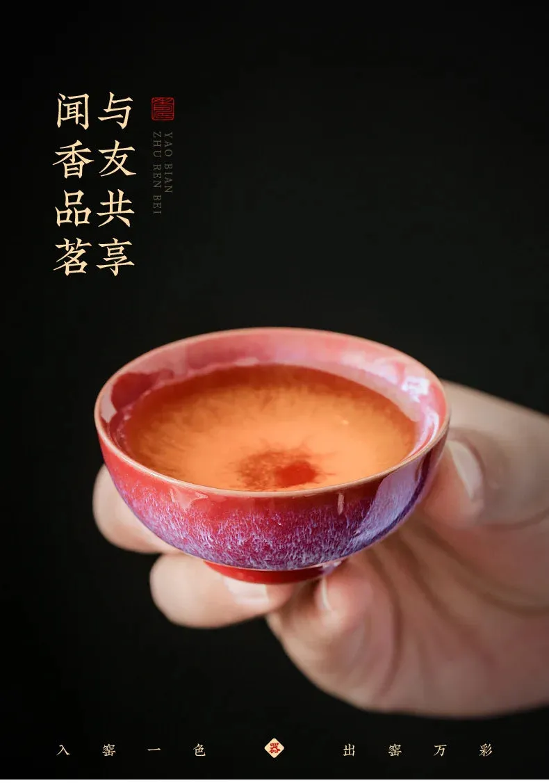 45ml Mini Tea Bowl Kiln Transformation Ceramic Tea Cup Chinese Kung Fu Teacup Espresso Coffee Cups Jianzhan Afternoon Teacups