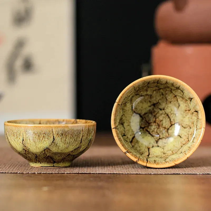 45ml Mini Tea Bowl Kiln Transformation Ceramic Tea Cup Chinese Kung Fu Teacup Espresso Coffee Cups Jianzhan Afternoon Teacups