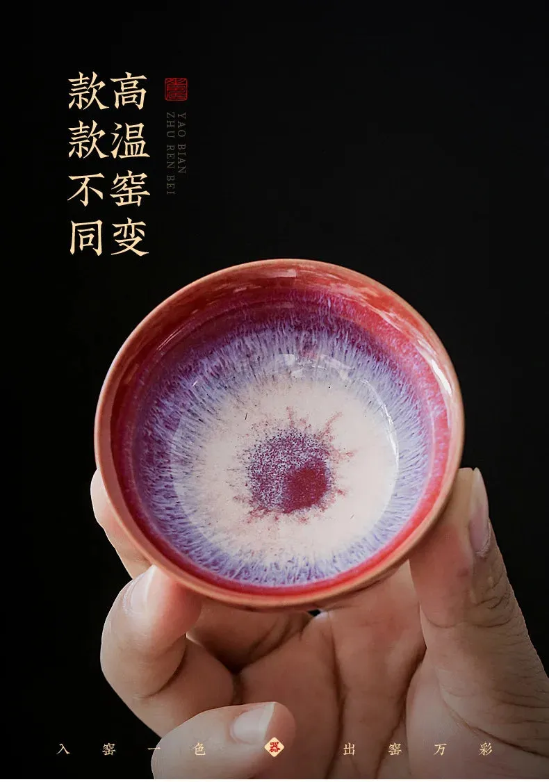 45ml Mini Tea Bowl Kiln Transformation Ceramic Tea Cup Chinese Kung Fu Teacup Espresso Coffee Cups Jianzhan Afternoon Teacups