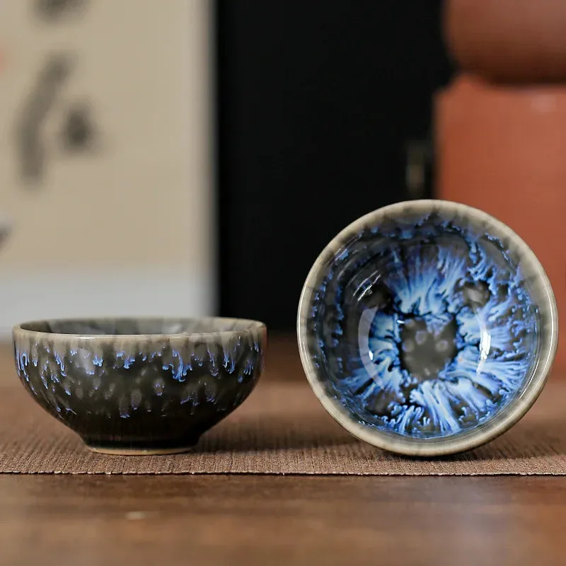 45ml Mini Tea Bowl Kiln Transformation Ceramic Tea Cup Chinese Kung Fu Teacup Espresso Coffee Cups Jianzhan Afternoon Teacups