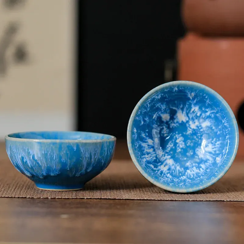 45ml Mini Tea Bowl Kiln Transformation Ceramic Tea Cup Chinese Kung Fu Teacup Espresso Coffee Cups Jianzhan Afternoon Teacups