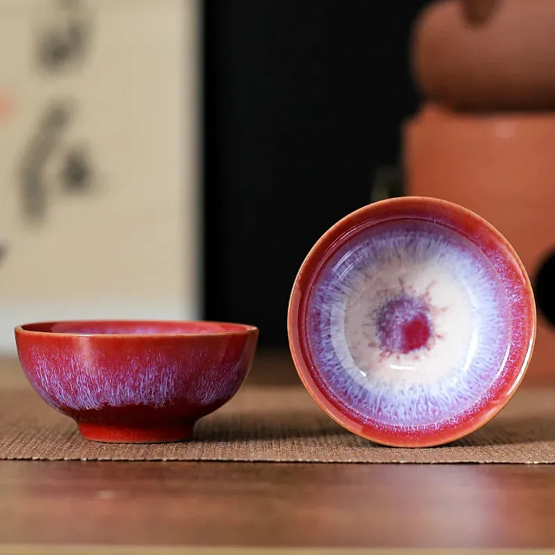 45ml Mini Tea Bowl Kiln Transformation Ceramic Tea Cup Chinese Kung Fu Teacup Espresso Coffee Cups Jianzhan Afternoon Teacups