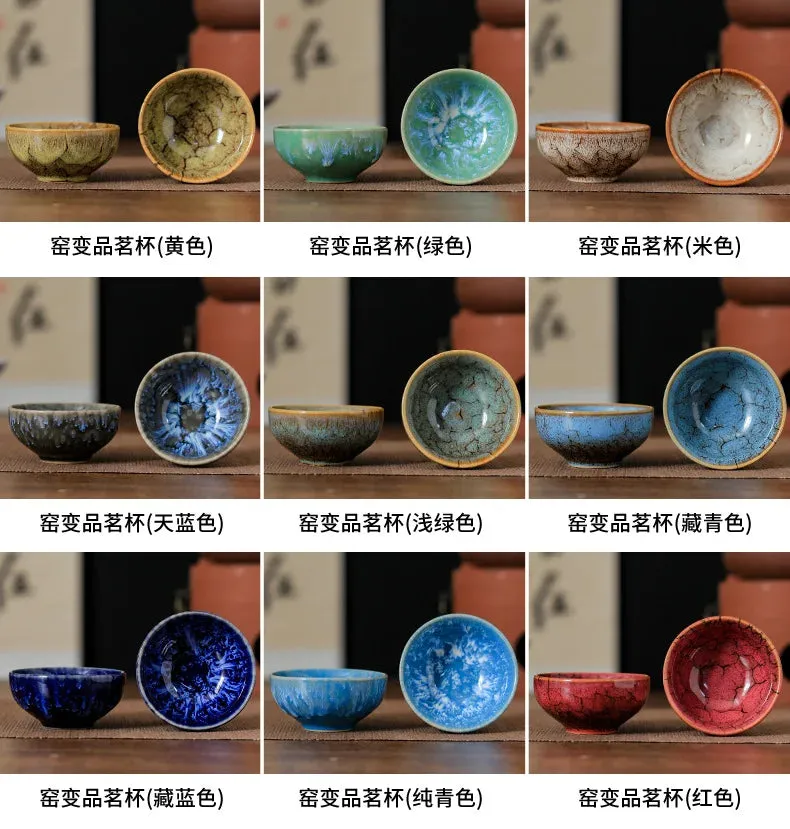 45ml Mini Tea Bowl Kiln Transformation Ceramic Tea Cup Chinese Kung Fu Teacup Espresso Coffee Cups Jianzhan Afternoon Teacups