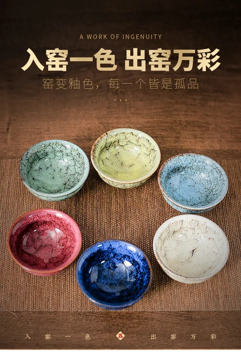 45ml Mini Tea Bowl Kiln Transformation Ceramic Tea Cup Chinese Kung Fu Teacup Espresso Coffee Cups Jianzhan Afternoon Teacups