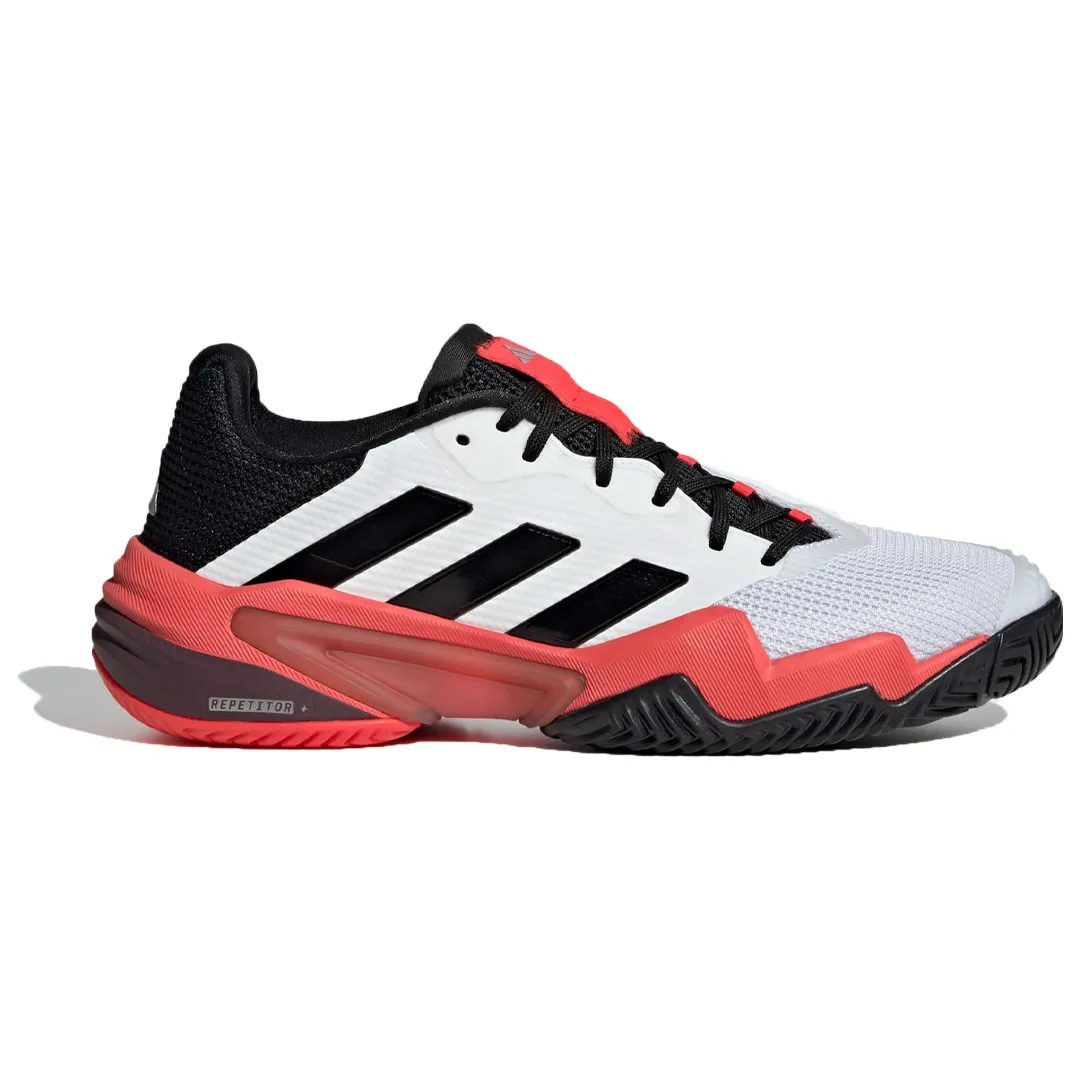 Adidas Barricade 13 All Court Tennis Shoe (Mens) - Cloud White/Core Black/Lucid Red