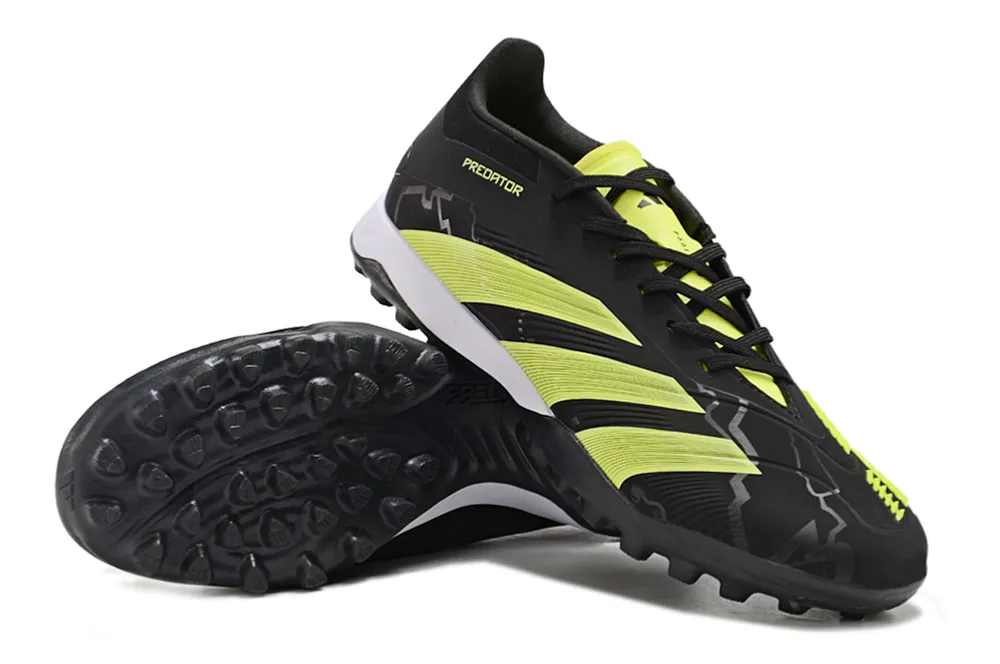 Adidas Predator 24 Elite Indoor Shoes - Spider Black | Chartreuse Green | White - FREE SHIPPING WORLDWIDE