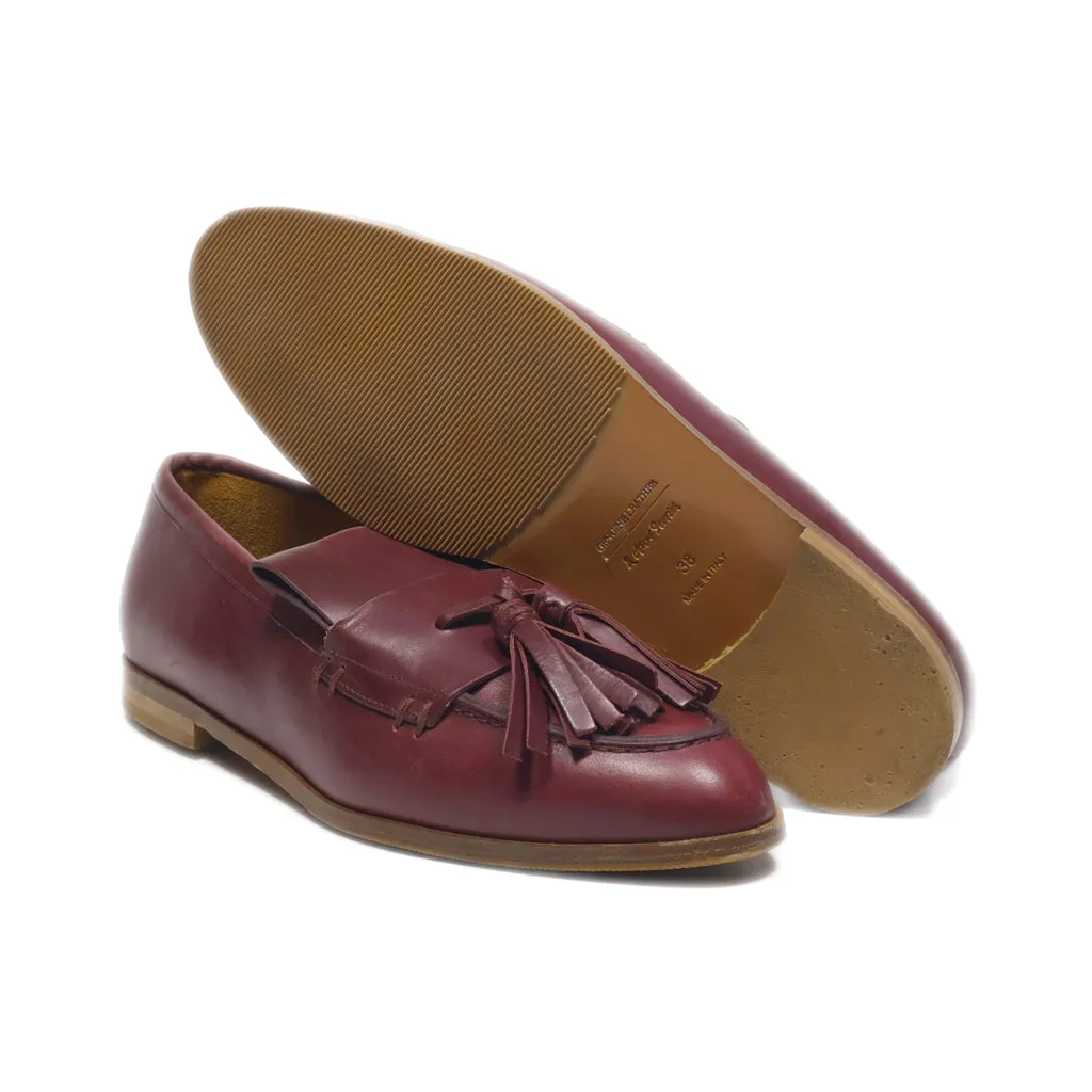 & Other Stories Loafers Leather Maroon Colour For Women