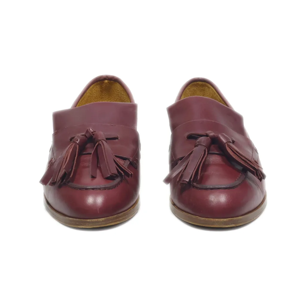 & Other Stories Loafers Leather Maroon Colour For Women