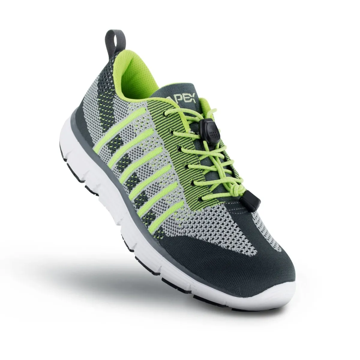 Apex A7200m Bolt Knit Lace Up Men's Active Shoe In Lime