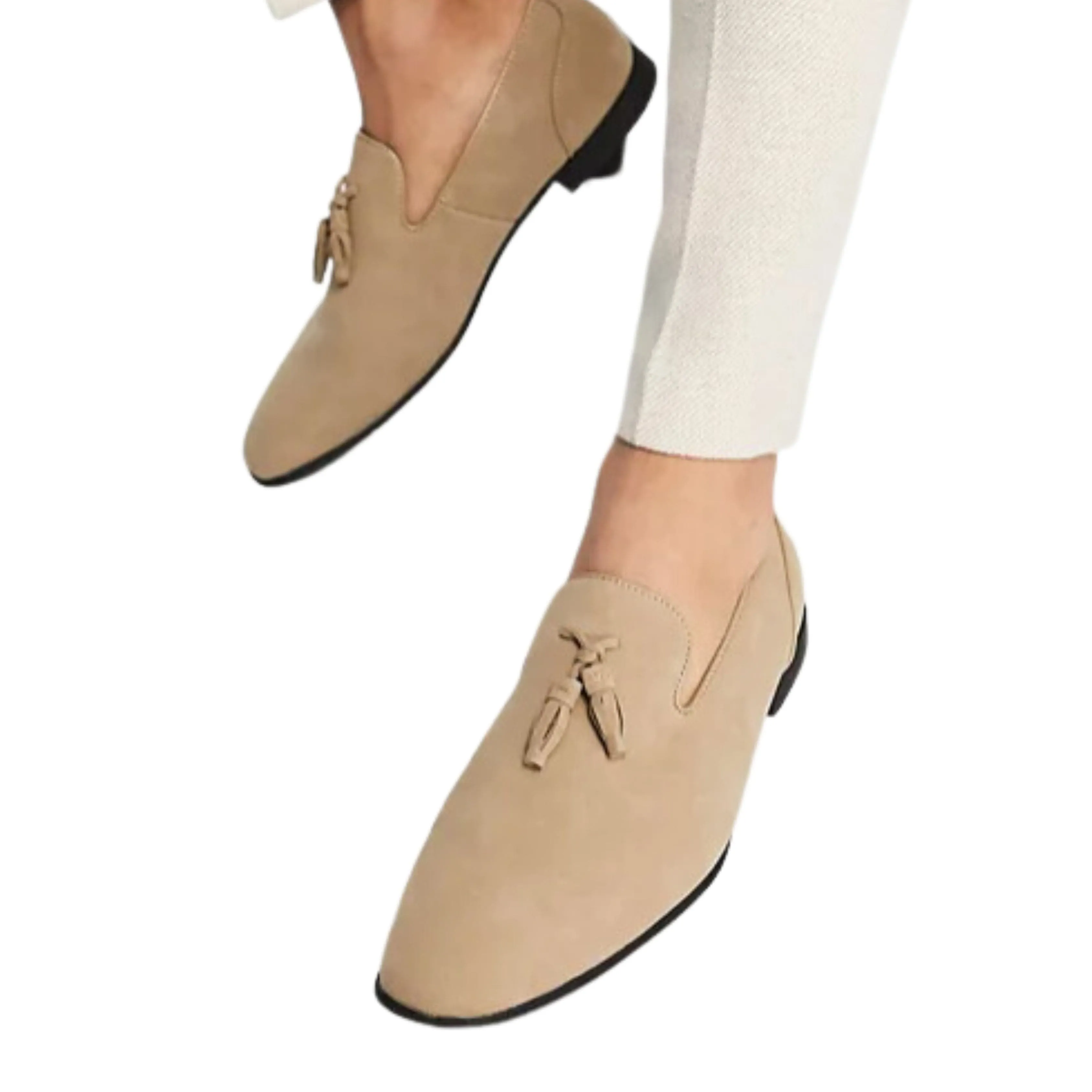 ASOS -  Loafers in stone faux suede