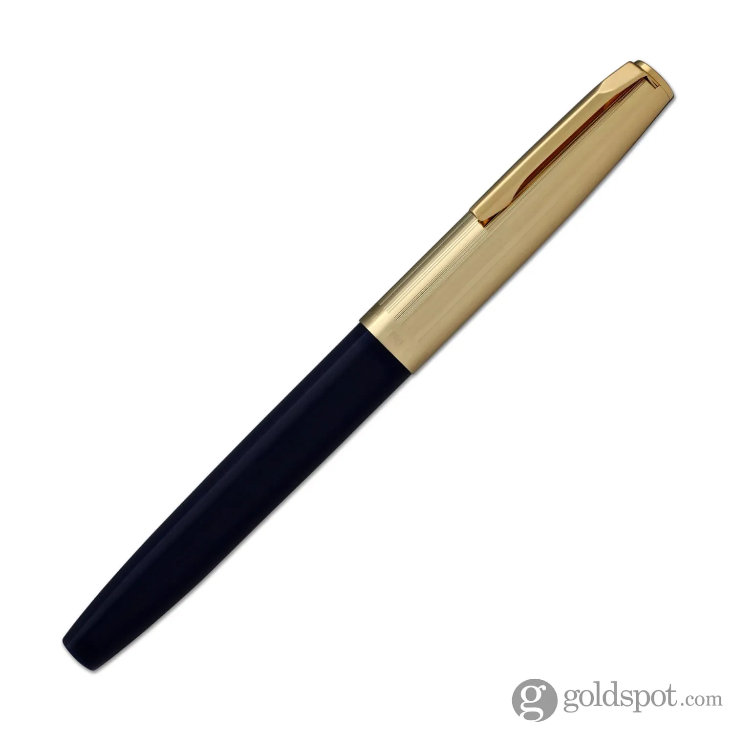 Aurora Duo Cart Rollerball Pen - Dark Blue Resin with Gold Plated Cap