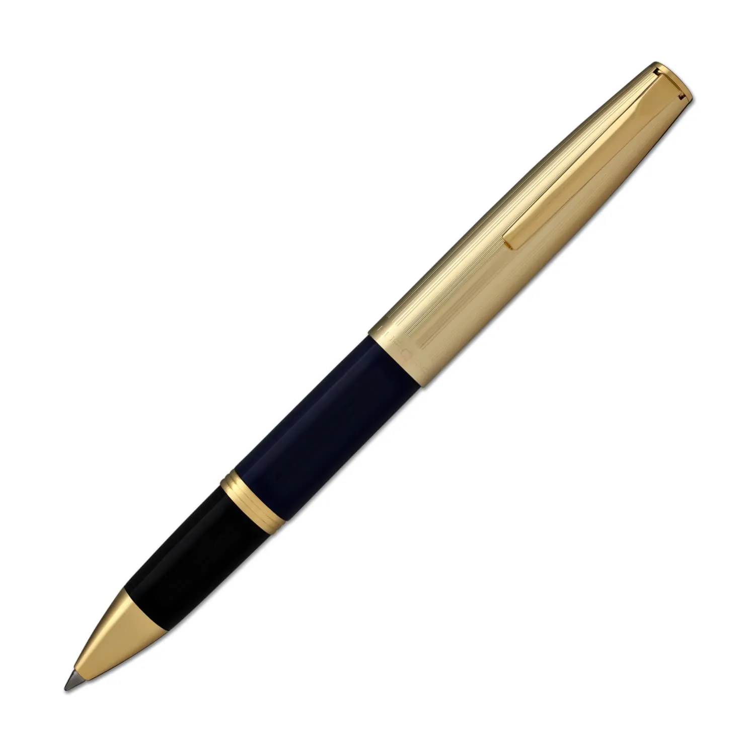 Aurora Duo Cart Rollerball Pen - Dark Blue Resin with Gold Plated Cap