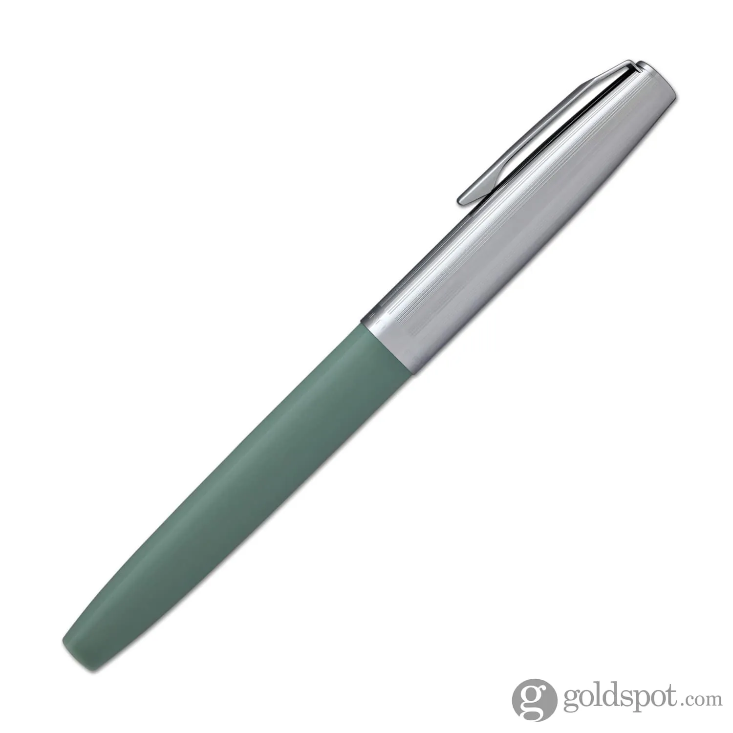 Aurora Duo Cart Rollerball Pen - Light Green Resin With Chrome Cap