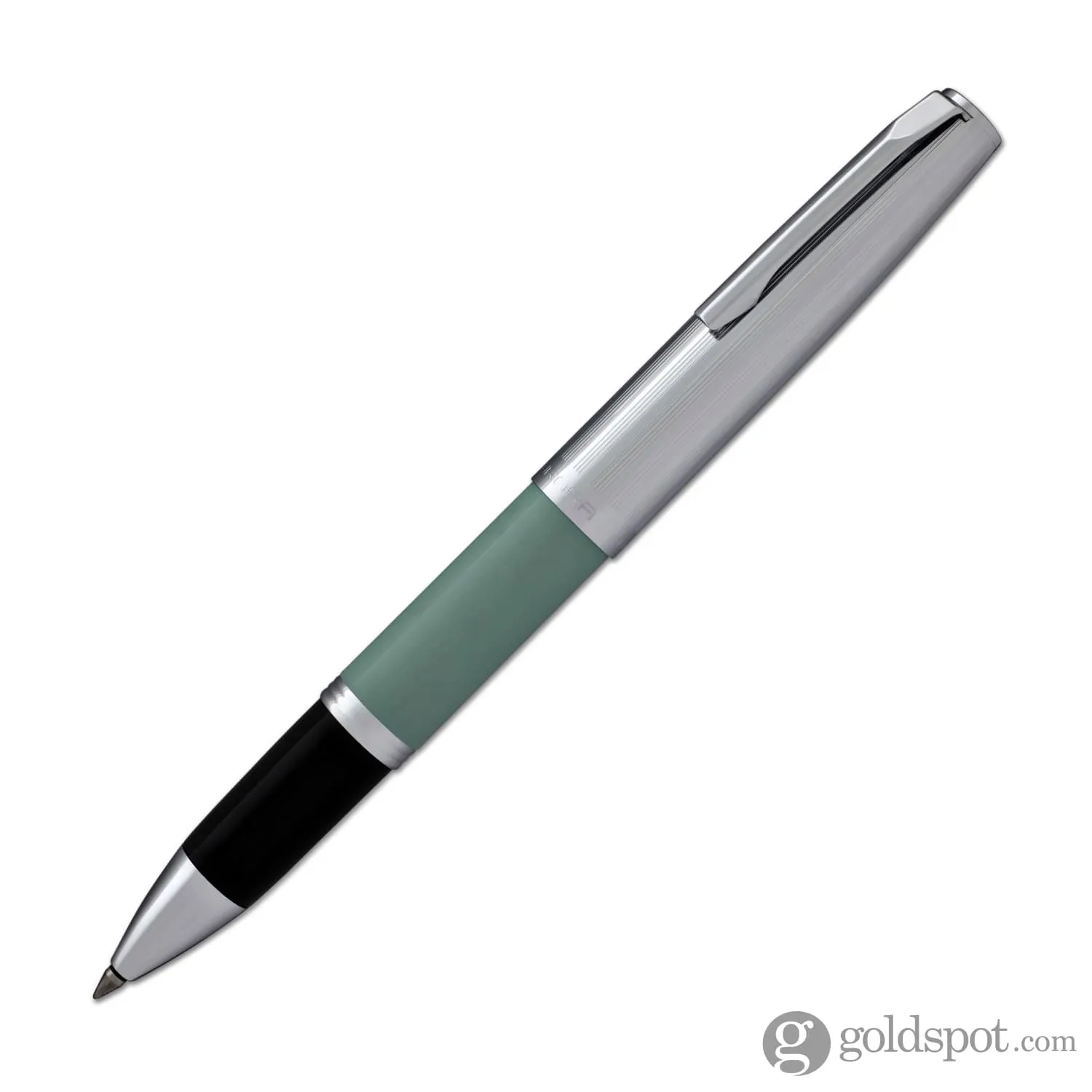 Aurora Duo Cart Rollerball Pen - Light Green Resin With Chrome Cap