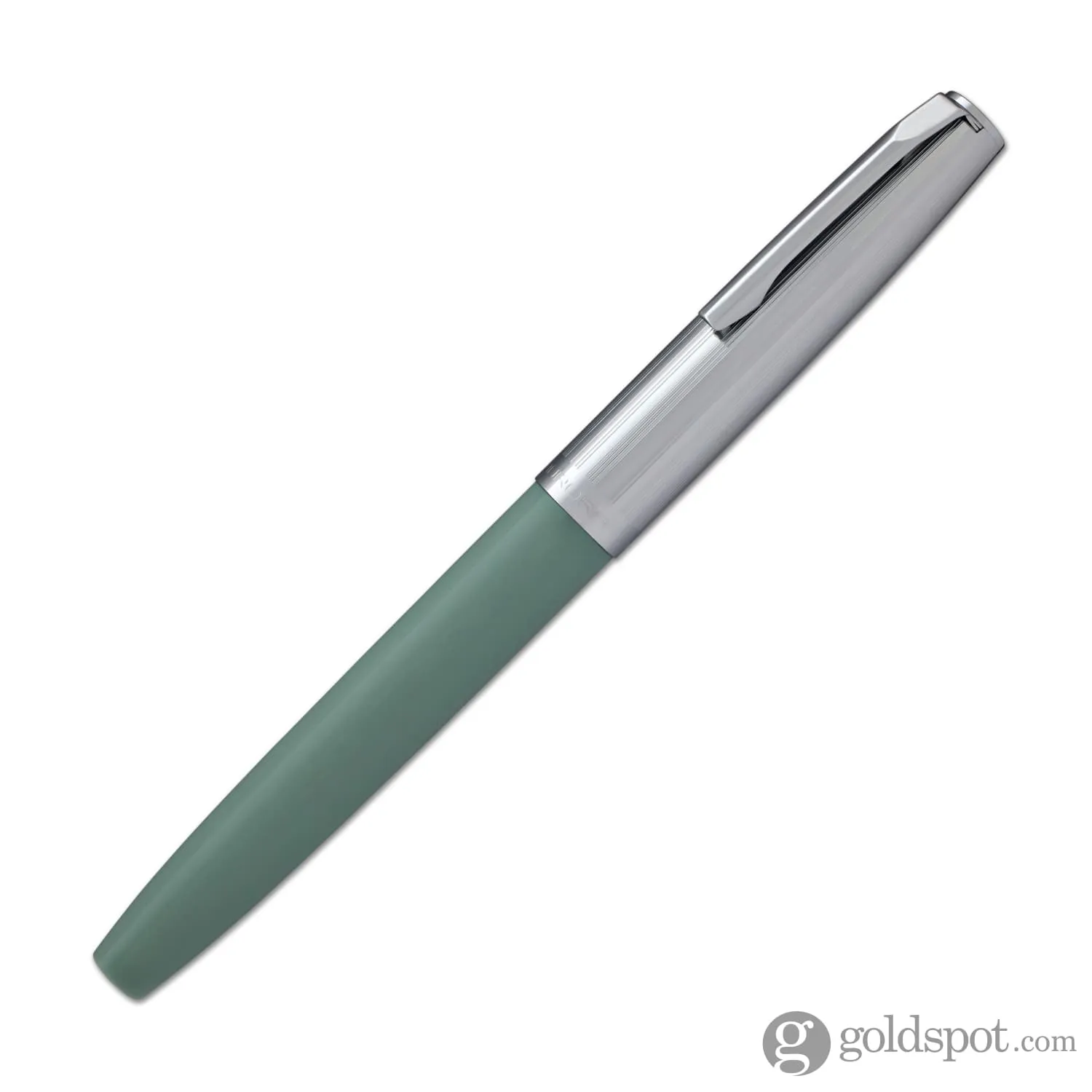 Aurora Duo Cart Rollerball Pen - Light Green Resin With Chrome Cap