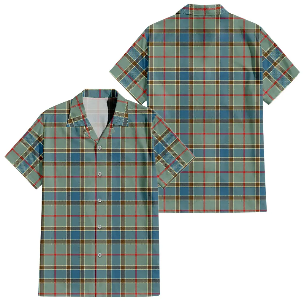 Balfour Blue Tartan Short Sleeve Button Down Shirt