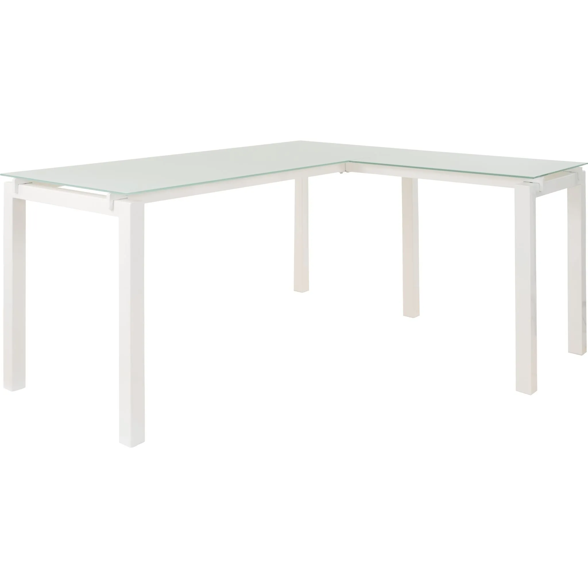 Baraga L-Desk - White