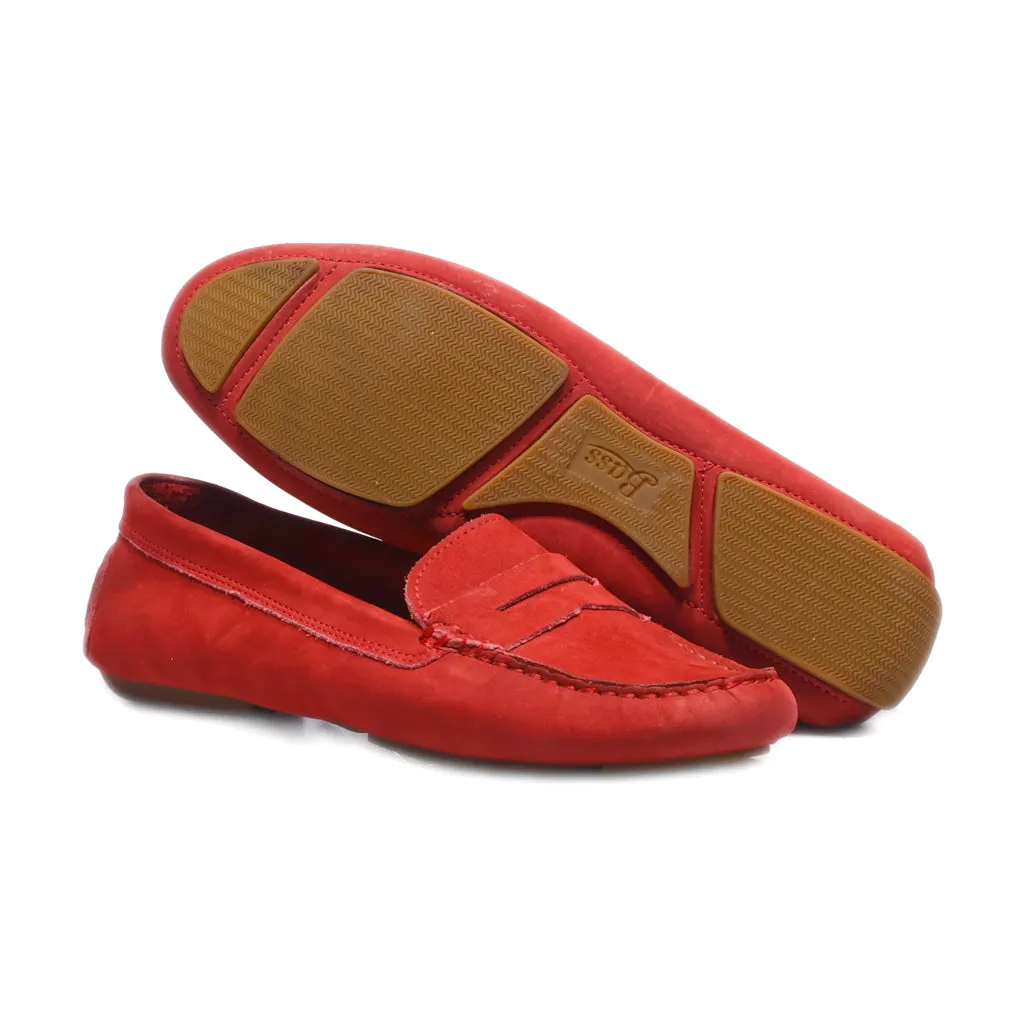 Bass Missy Loafers Suede Red Colour For Women