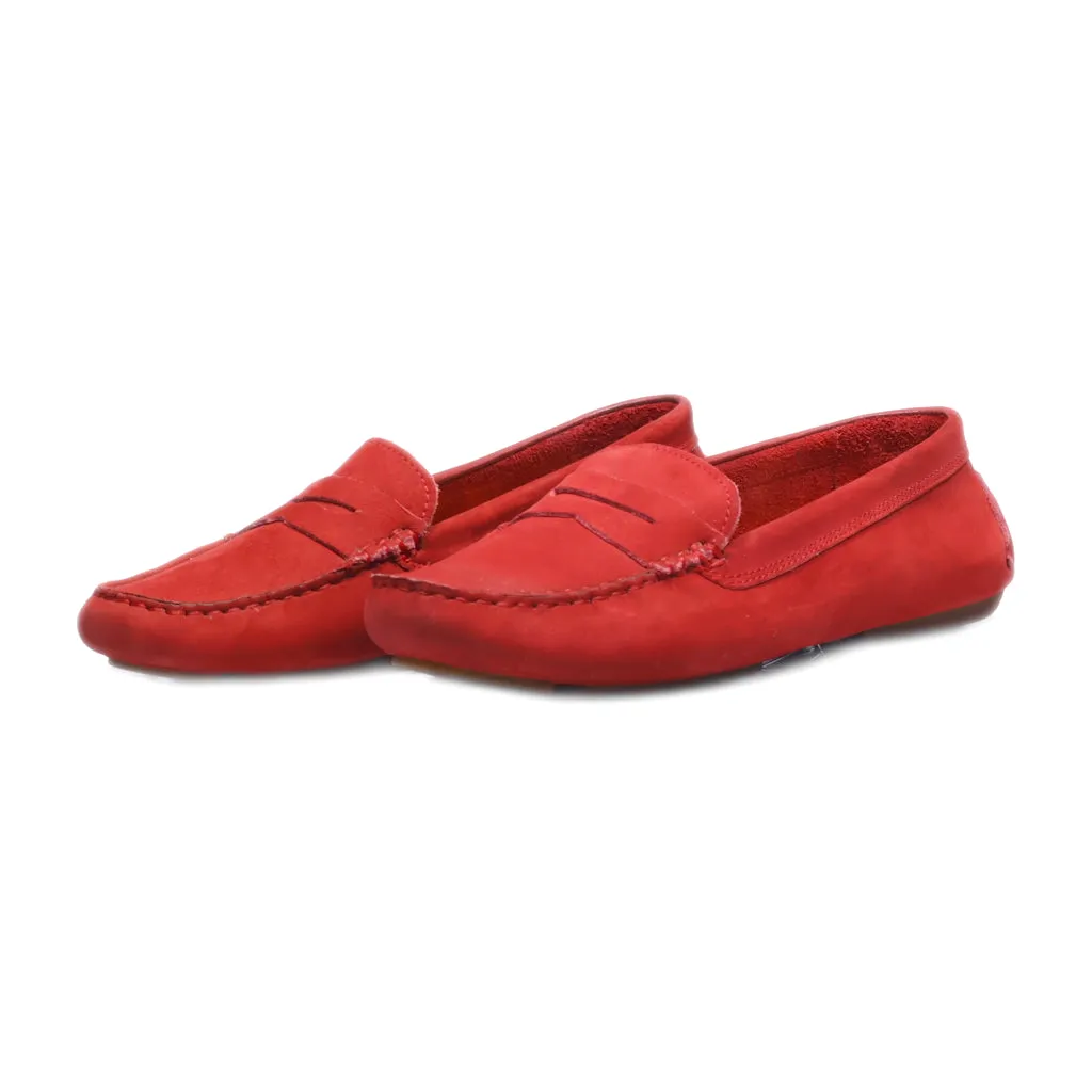 Bass Missy Loafers Suede Red Colour For Women