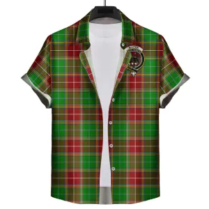 Baxter Modern Tartan Short Sleeve Button Down Shirt with Family Crest