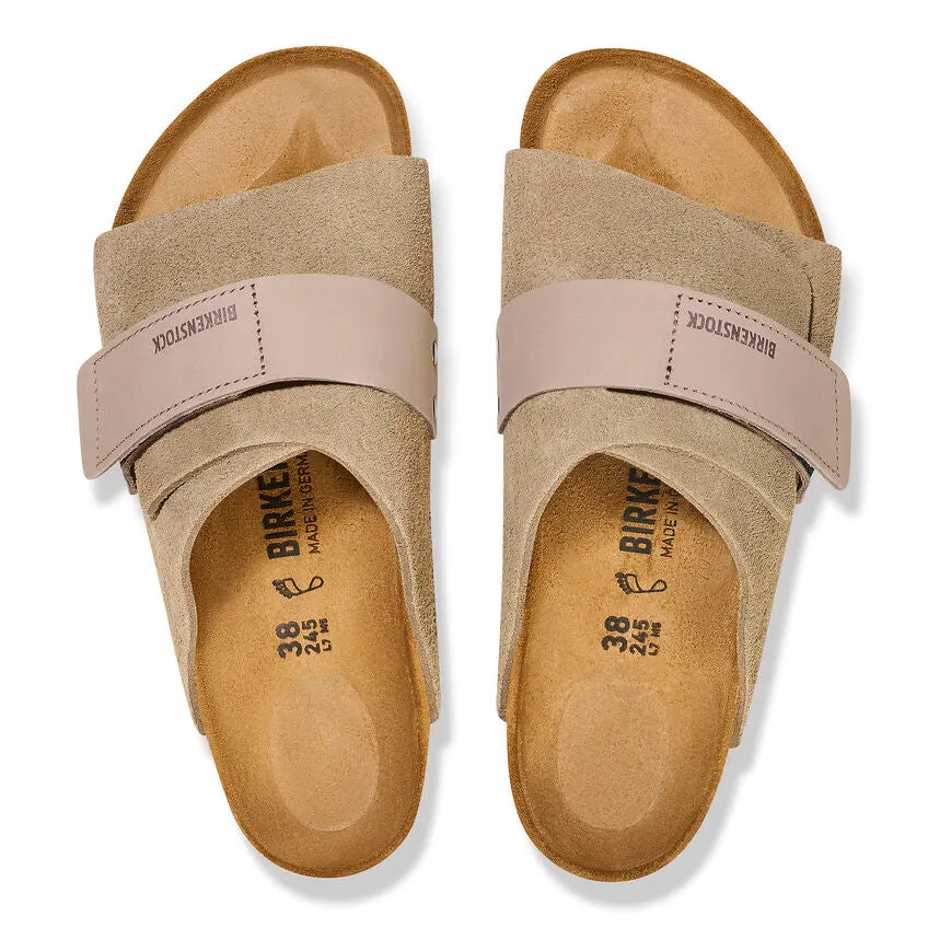 Birkenstock Women's Kyoto Nubuck/Suede Leather Sandal - Taupe