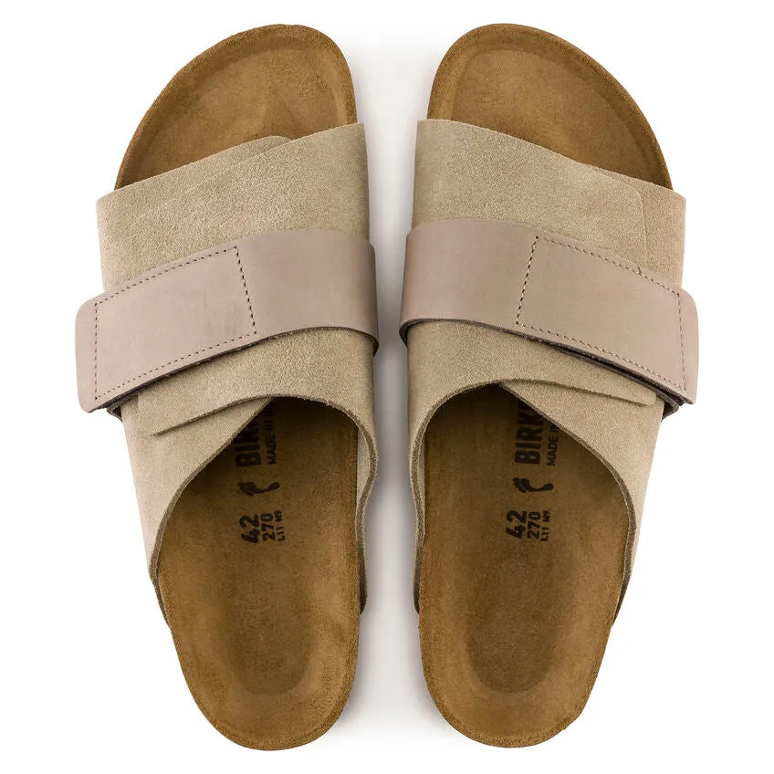 Birkenstock Women's Kyoto Nubuck/Suede Leather Sandal - Taupe