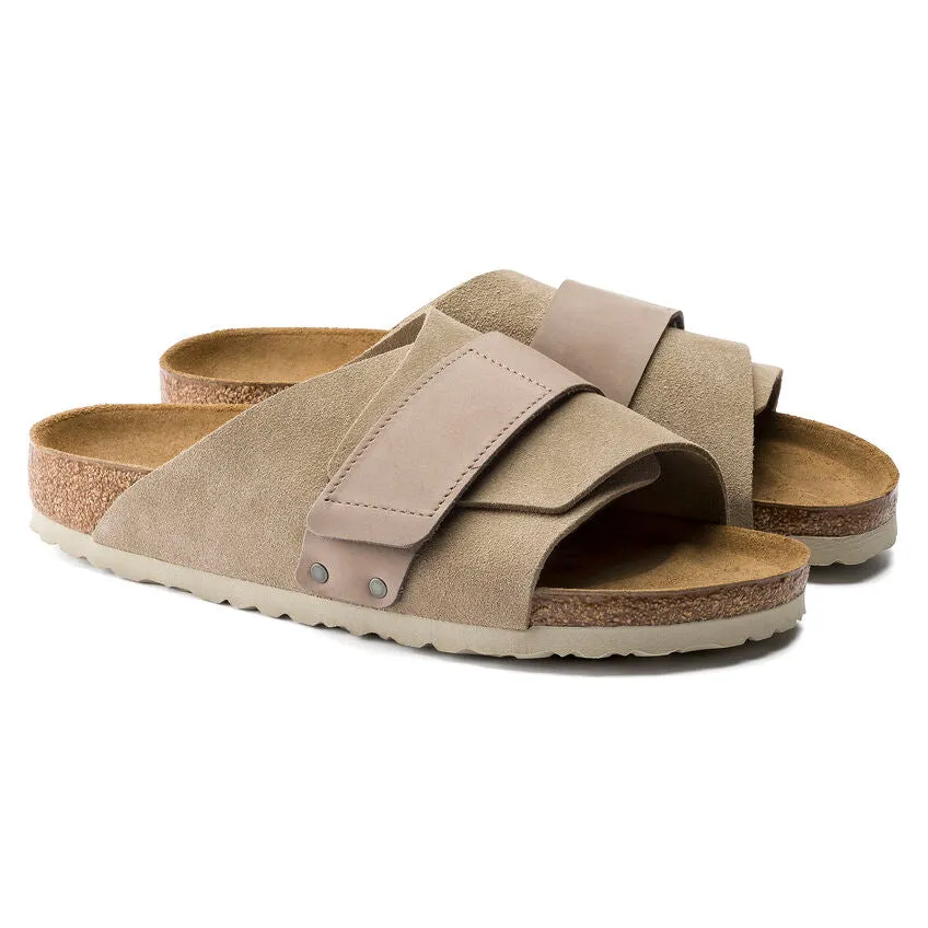 Birkenstock Women's Kyoto Nubuck/Suede Leather Sandal - Taupe