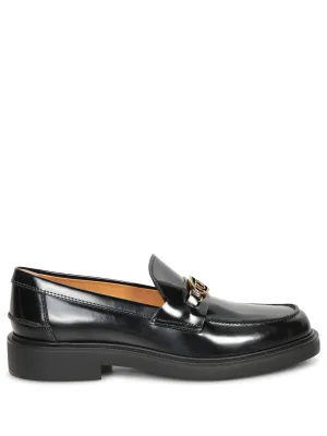 Black Oval Logo Loafers