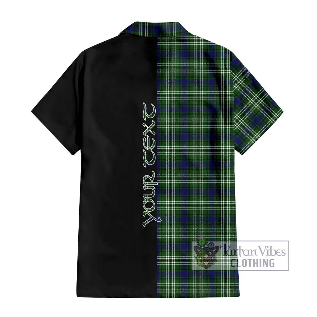 Blackadder Tartan Short Sleeve Button Shirt with Family Crest and Half Of Me Style