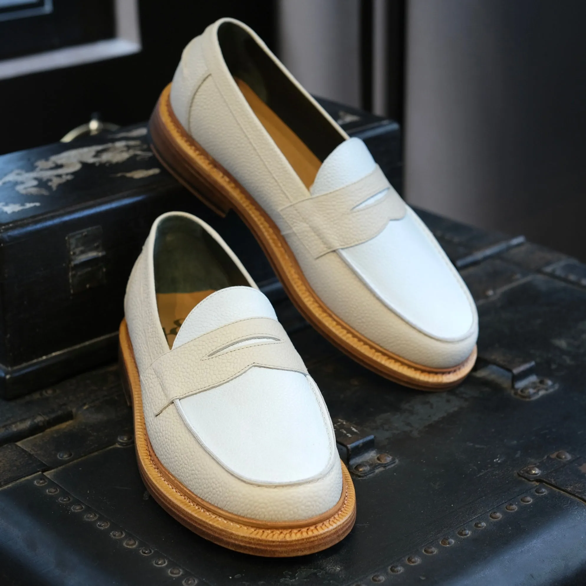 Blackstock & Weber Ellis Penny Loafer (Cream/White)