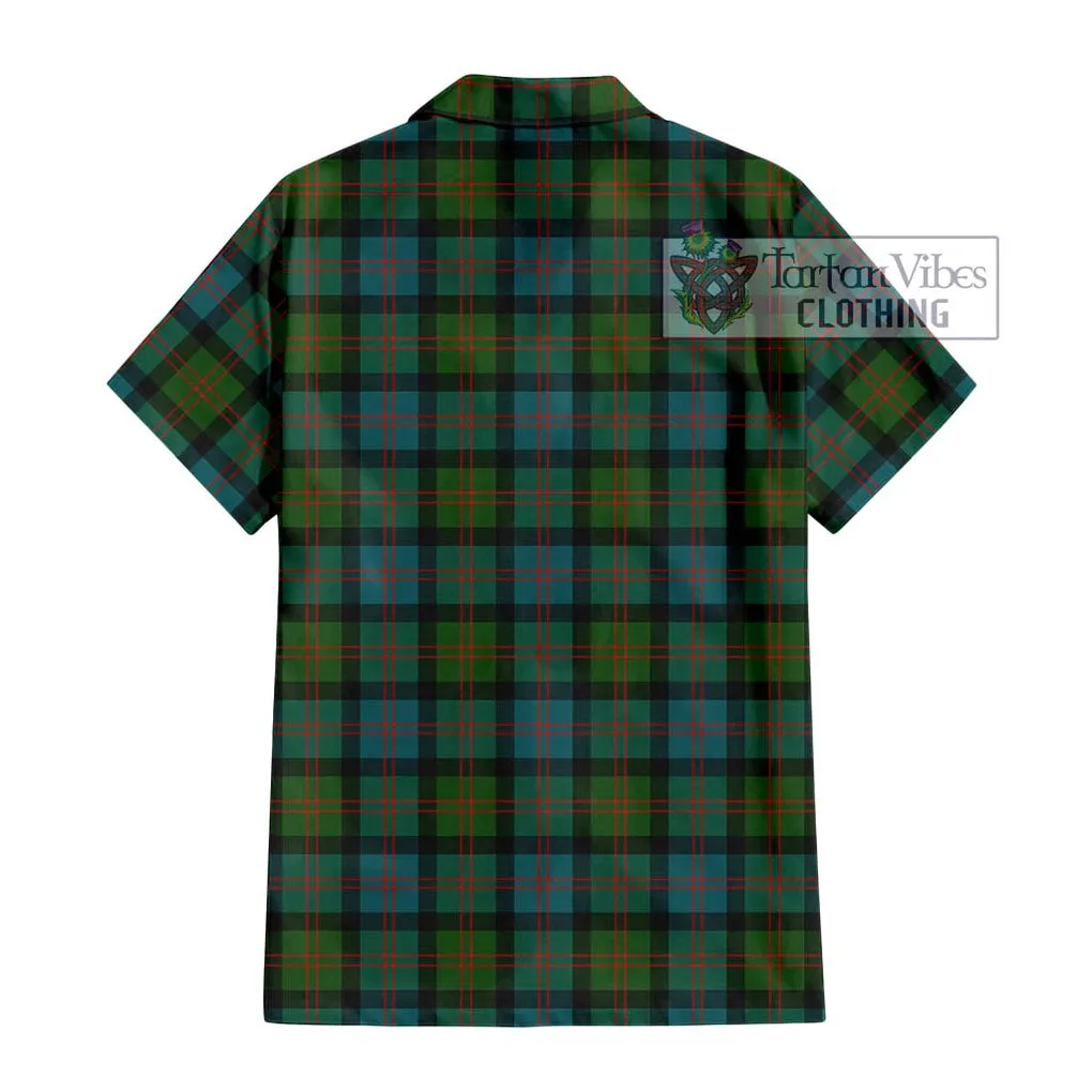 Blair Ancient Tartan Short Sleeve Button Shirt with Family Crest DNA In Me Style