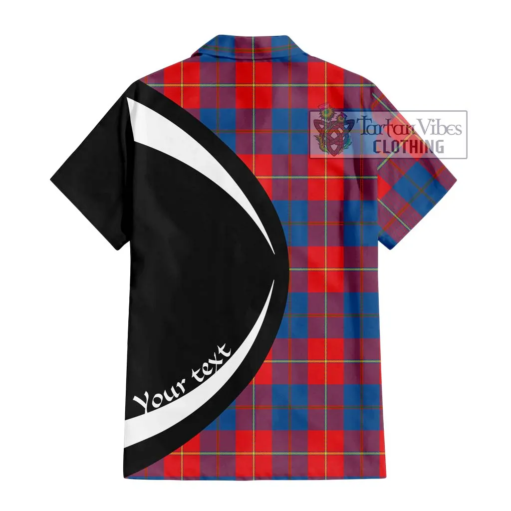 Blane Tartan Short Sleeve Button Up with Family Crest Circle Style