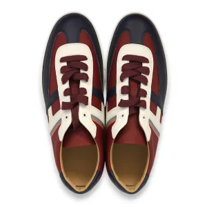 Boomerang 42 Rouge H/Bleu/Blanc Sneakers in Epsom