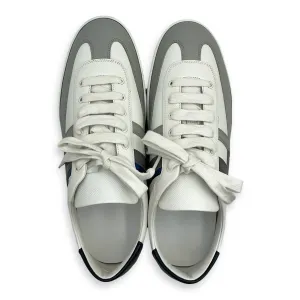 Boomerang 43 Blanc/Gris/Blue Sneakers in Epsom