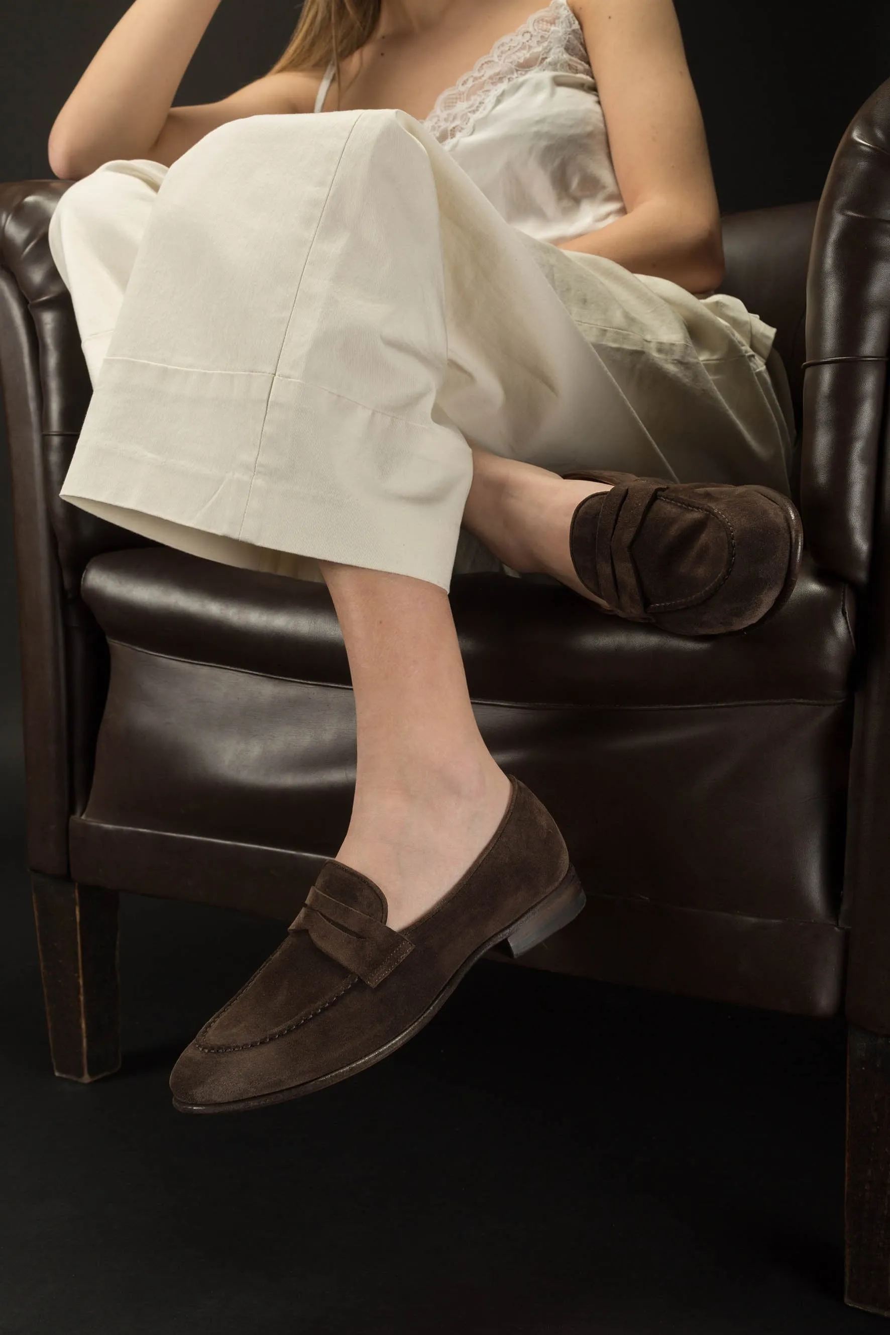 BRENDA 60038<br>Espresso brown loafers