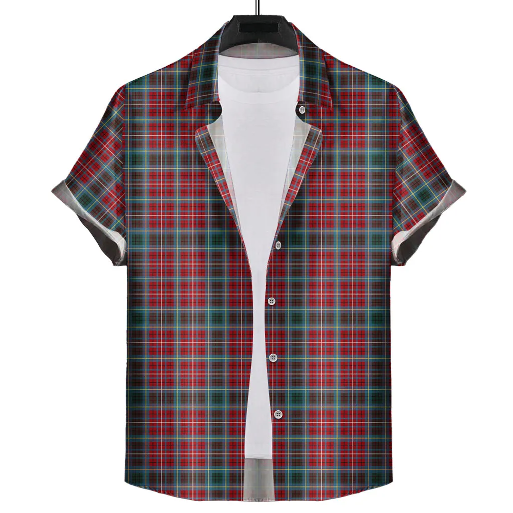 British Columbia Province Canada Tartan Short Sleeve Button Down Shirt