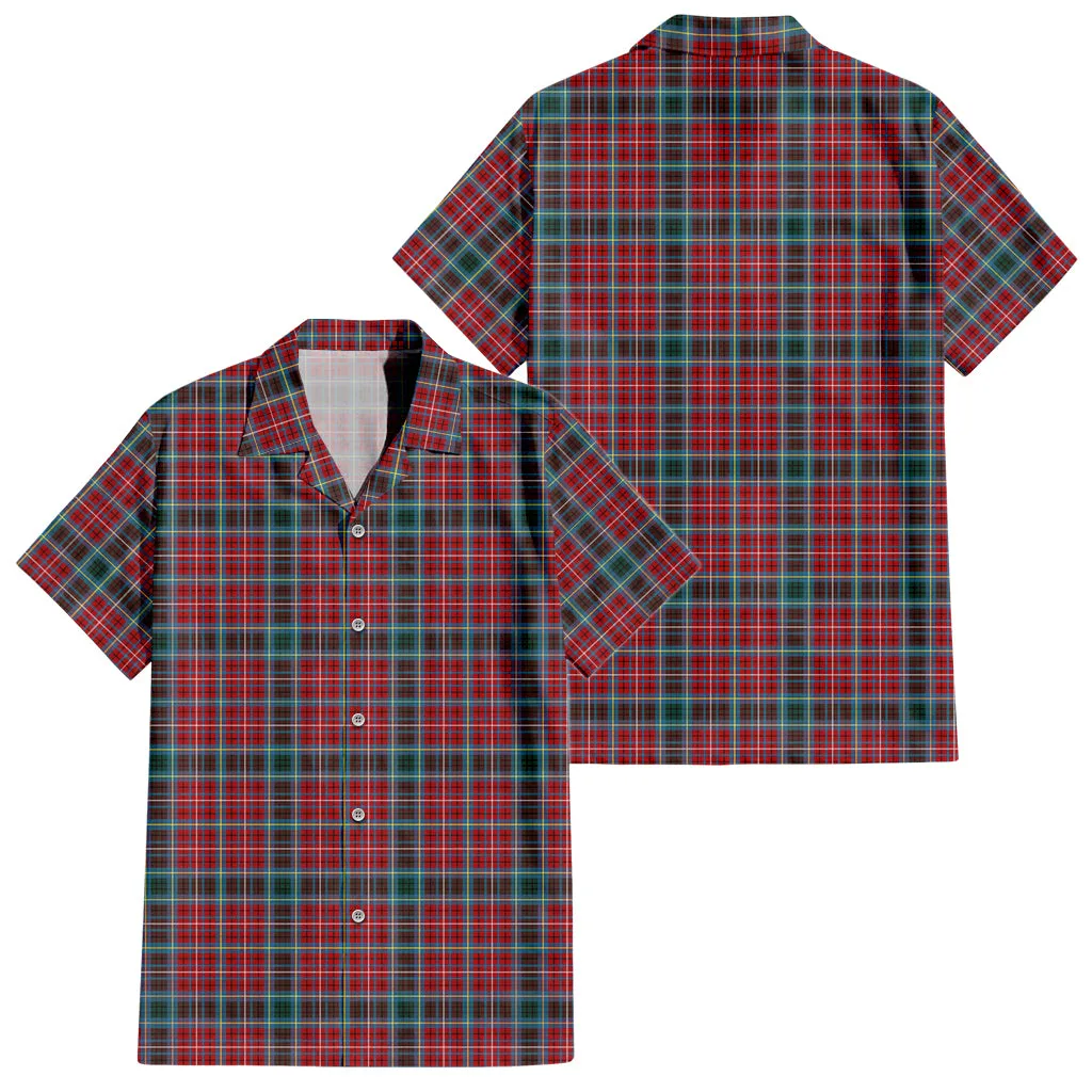 British Columbia Province Canada Tartan Short Sleeve Button Down Shirt