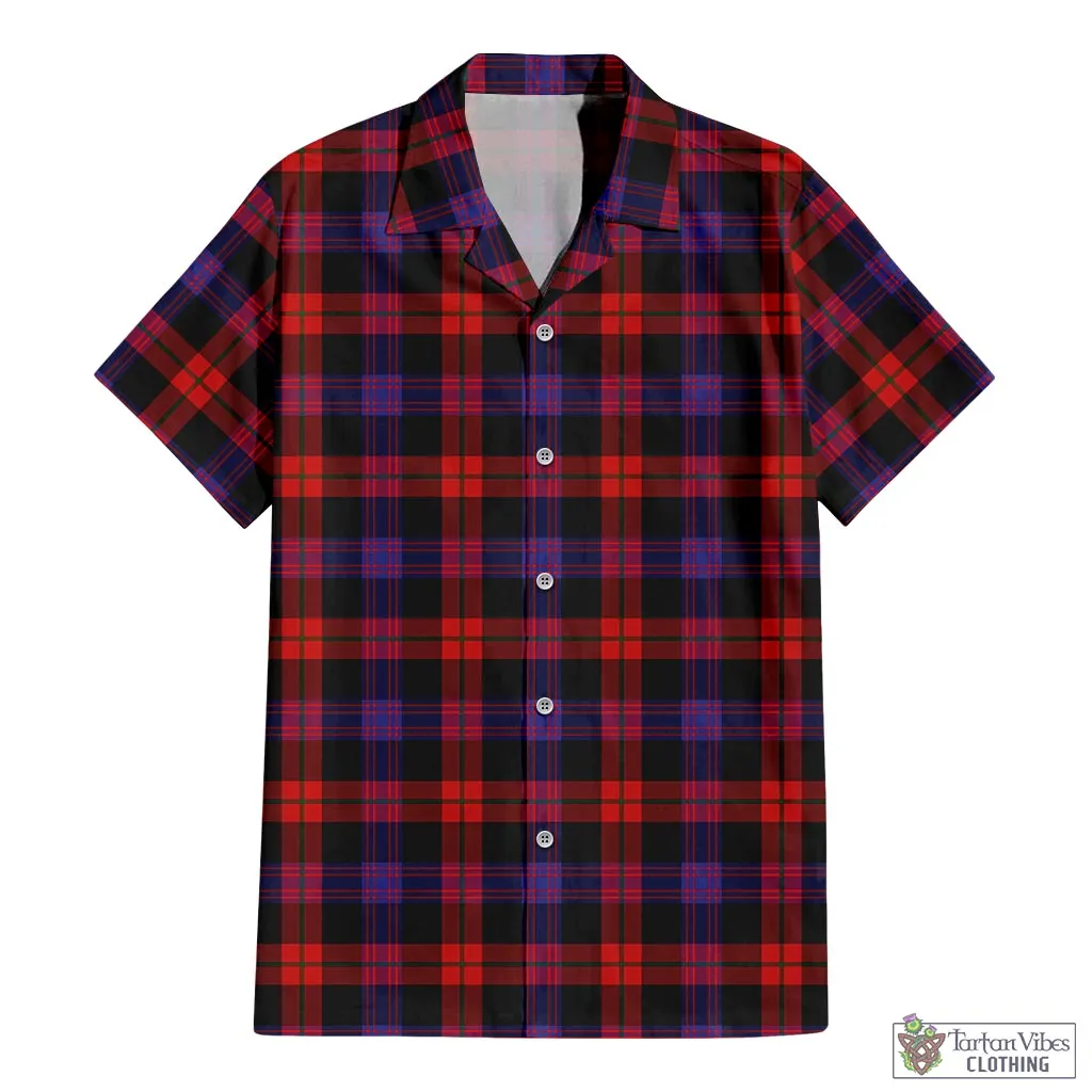 Brown (Broun) Tartan Short Sleeve Button Up Shirt