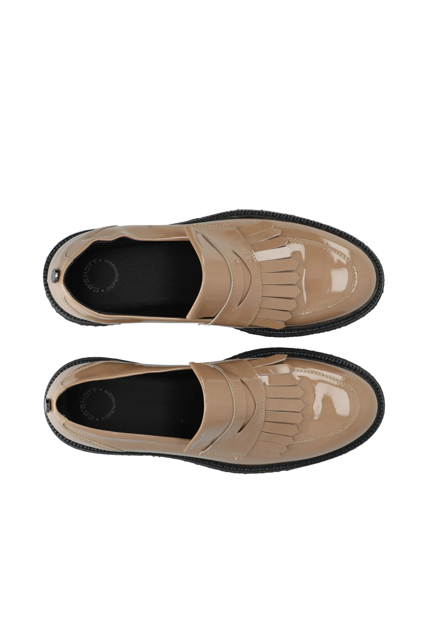 Casbetty Taupe Patent Leather Loafers