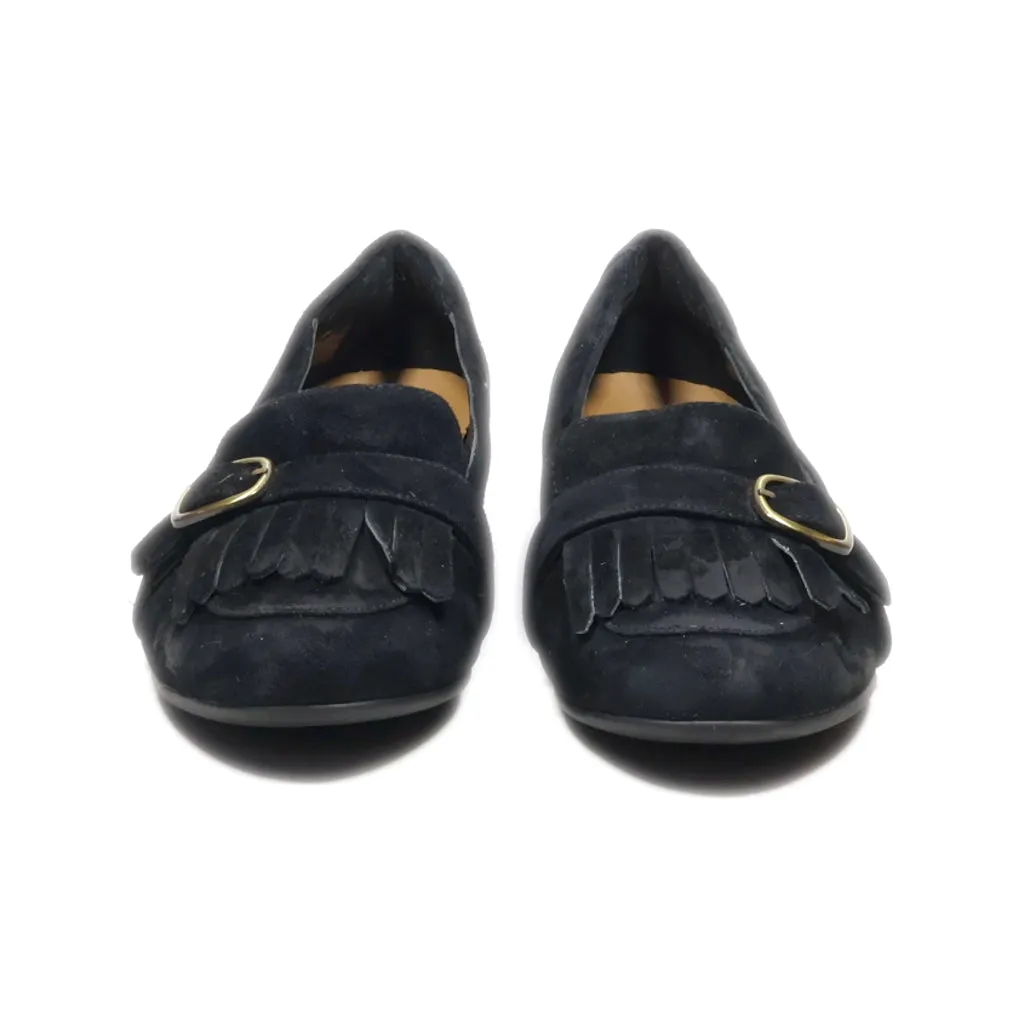 Clarks Unstructured Loafers Suede Black Colour For Women