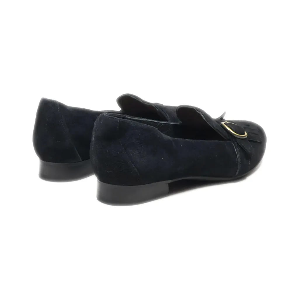 Clarks Unstructured Loafers Suede Black Colour For Women