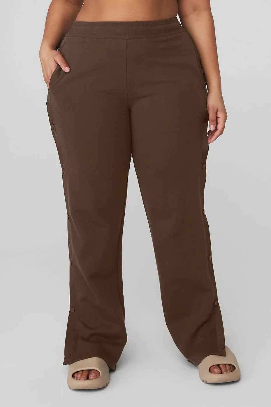 Courtside Tearaway Snap Pant - Espresso