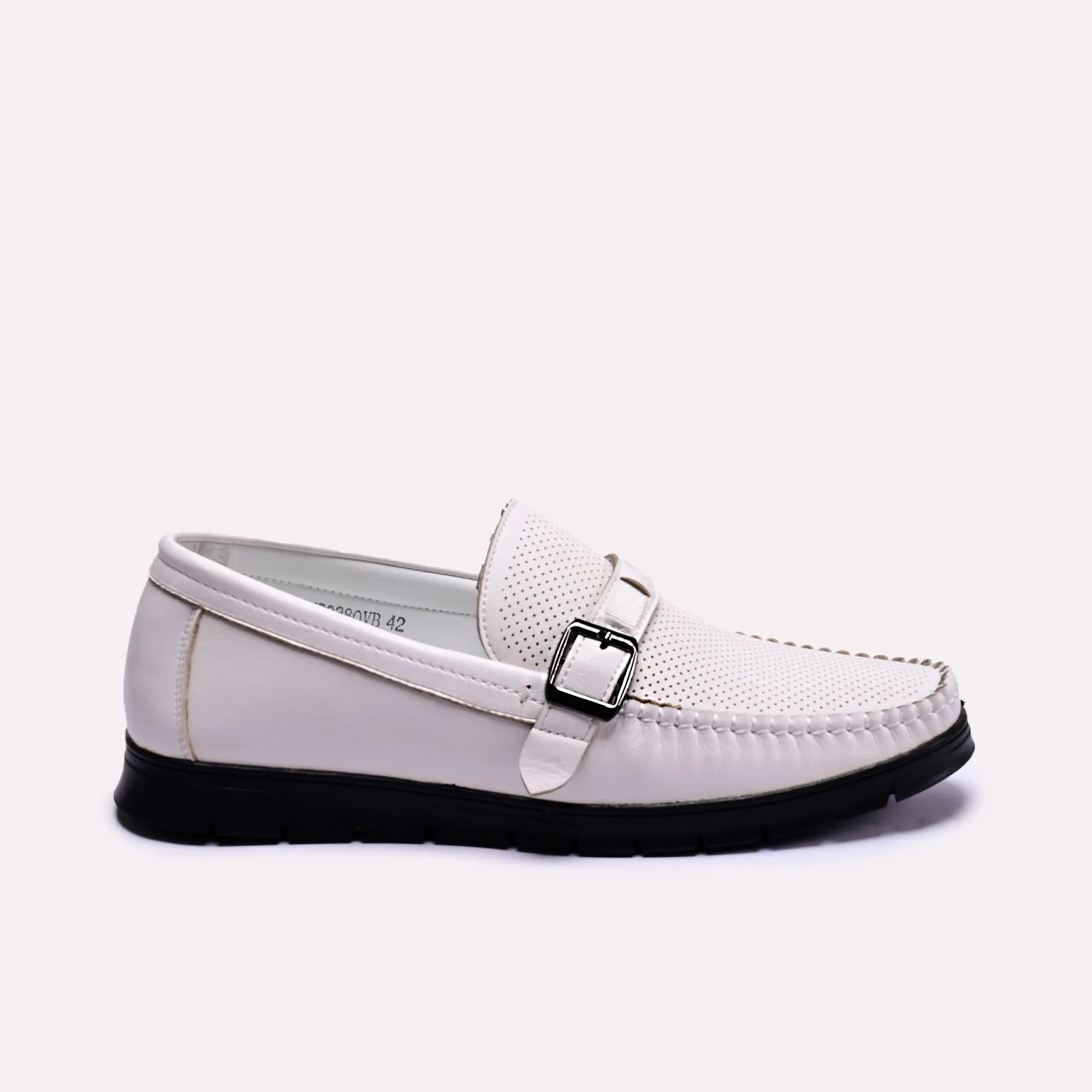 Daniel White Buckle Loafers 0130703