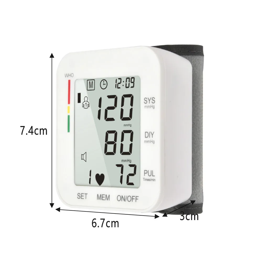 Digital Automatic Wrist Blood Pressure Monitor