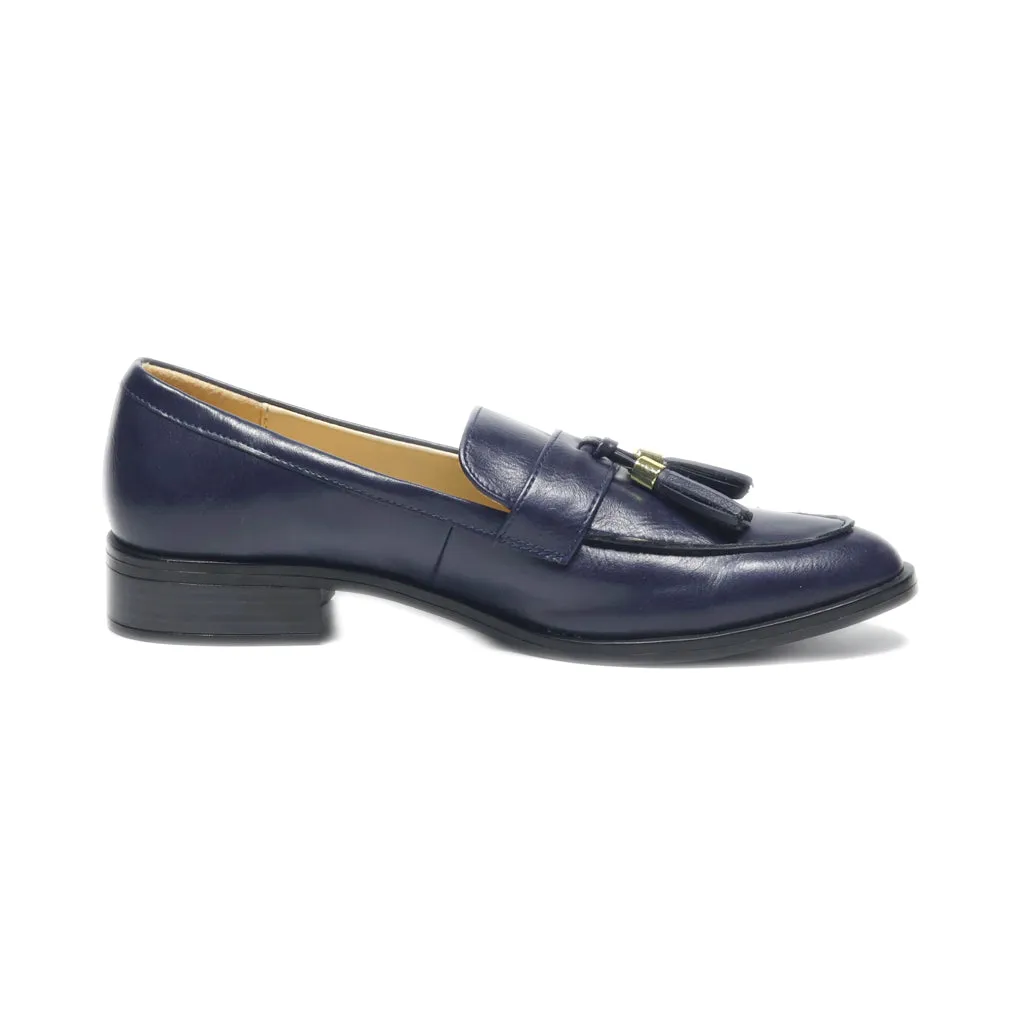 Dunion Loafers Leather Blue Colour For Women