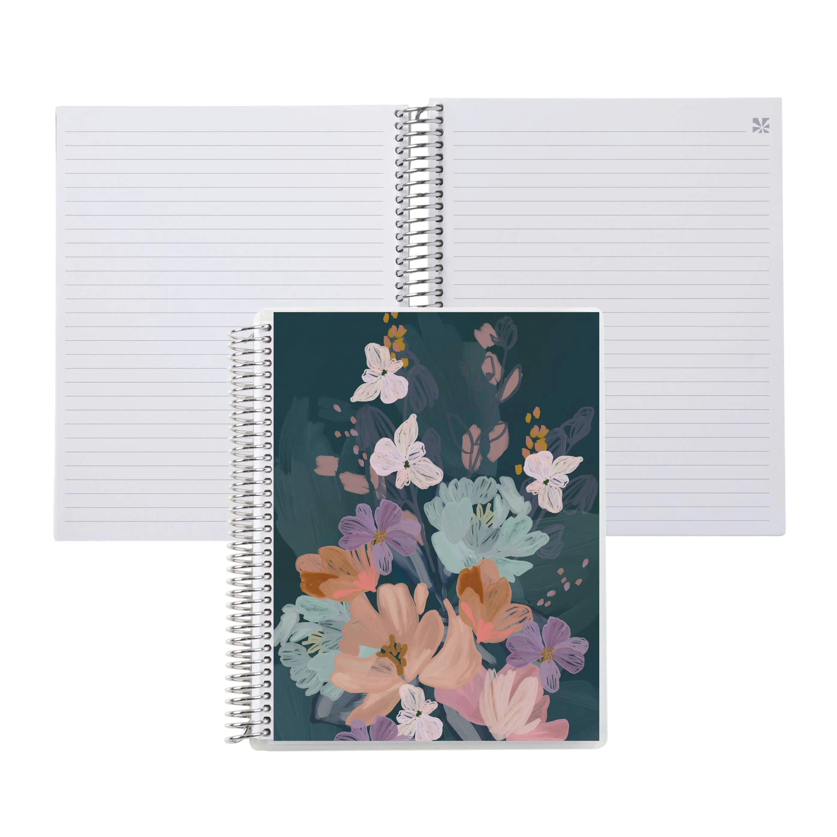 Erin Condren 7x9 Bold Blooms Coiled Notebook - Lined