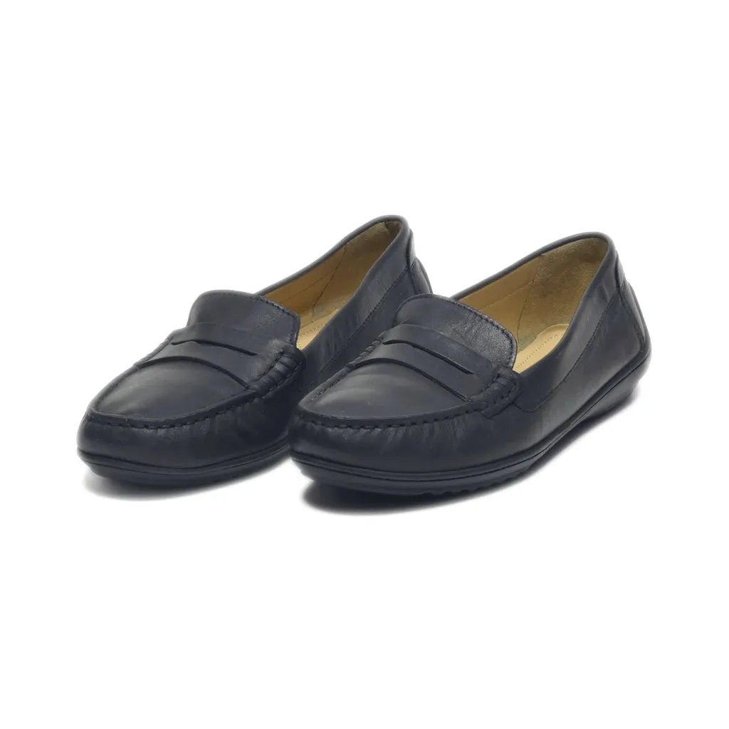 Geox Loafers Leather Black Colour For Women