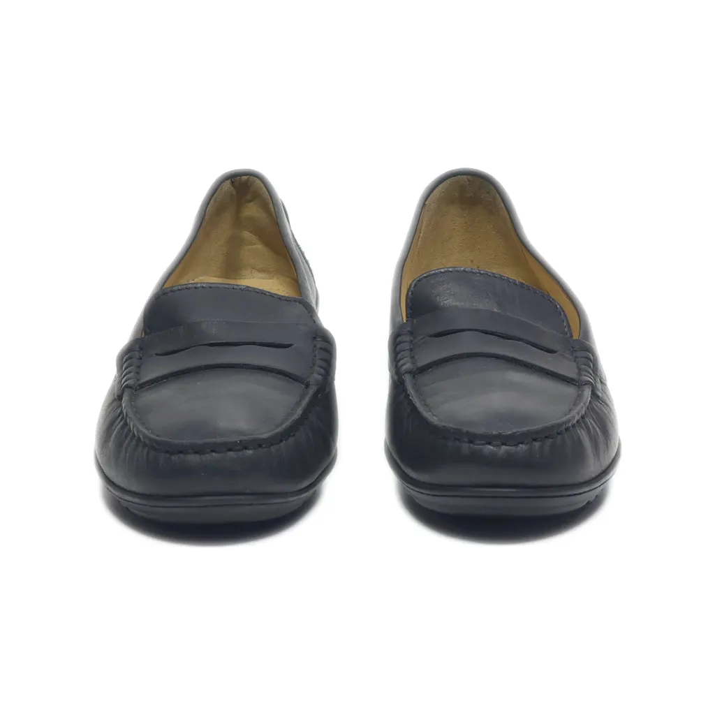 Geox Loafers Leather Black Colour For Women